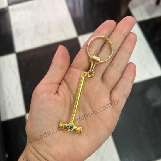 Chaveiro Malhete Dourado